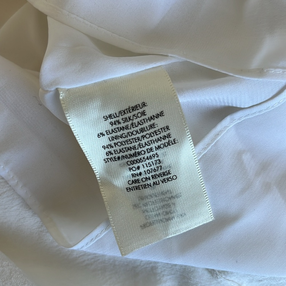 Alice + Olivia White fierra y back tank Silk Slip Dress Size Small - Picture 11 of 12